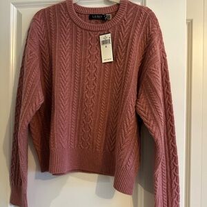 Polo Ralph Lauren Women's Mauve wool Cable Knit Sweater
